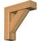 Ekena Millwork Traditional Block Rough Sawn Bracket w/ Offset Brace, Western Red Cedar, 6"W x 20"D x 20"H BKT0604X20X20TRA05RWR - alternate 1